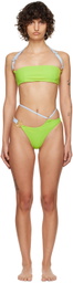 RoomSERVICE888 SSENSE Exclusive Blue & Green Strappy Bikini