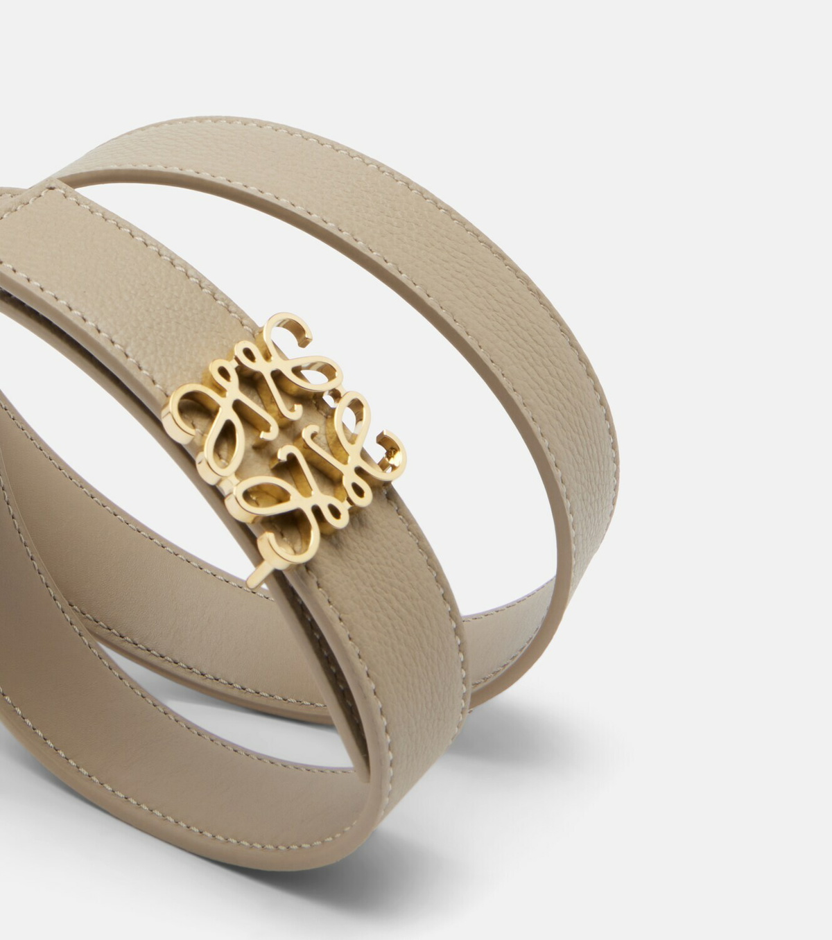 Loewe Anagram Bombé leather belt