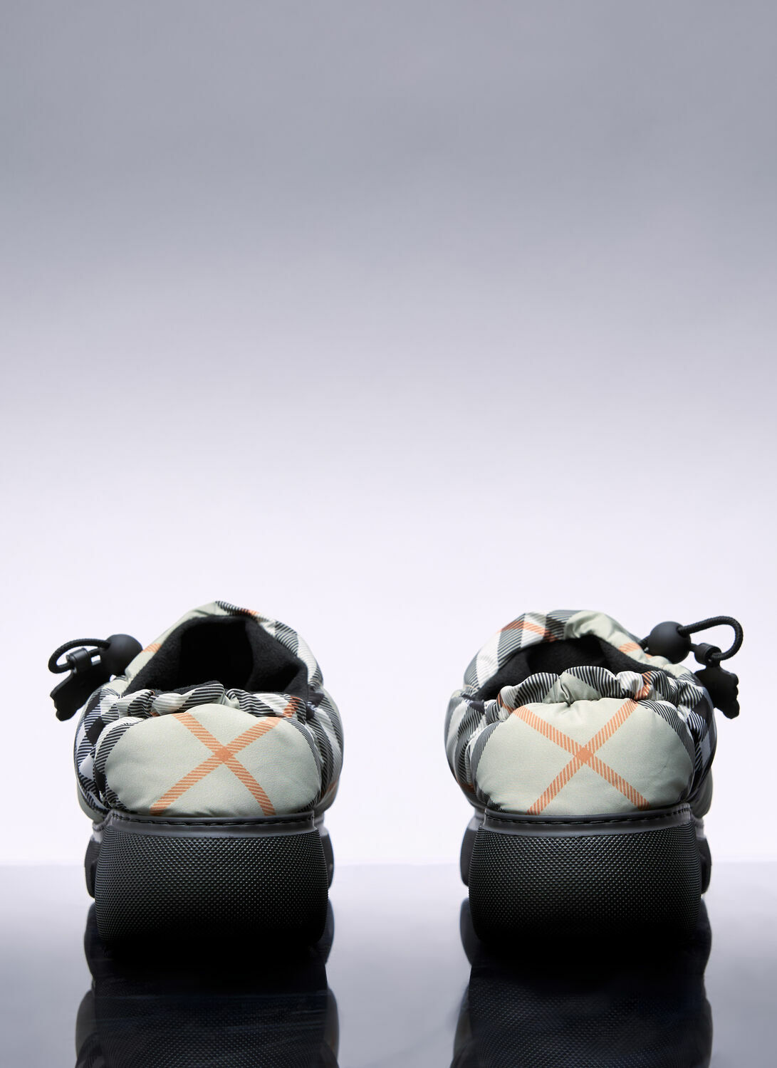 Burberry Check Nylon-Blend Pillow Mule
