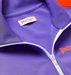 Palm Angels - Logo-Print Striped Tech-Jersey Track Jacket - Purple
