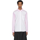 Comme des Garcons Homme Plus Pink and White Striped Shirt