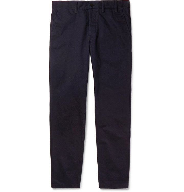 Photo: Norse Projects - Aros Heavy Tapered Cotton-Twill Chinos - Navy
