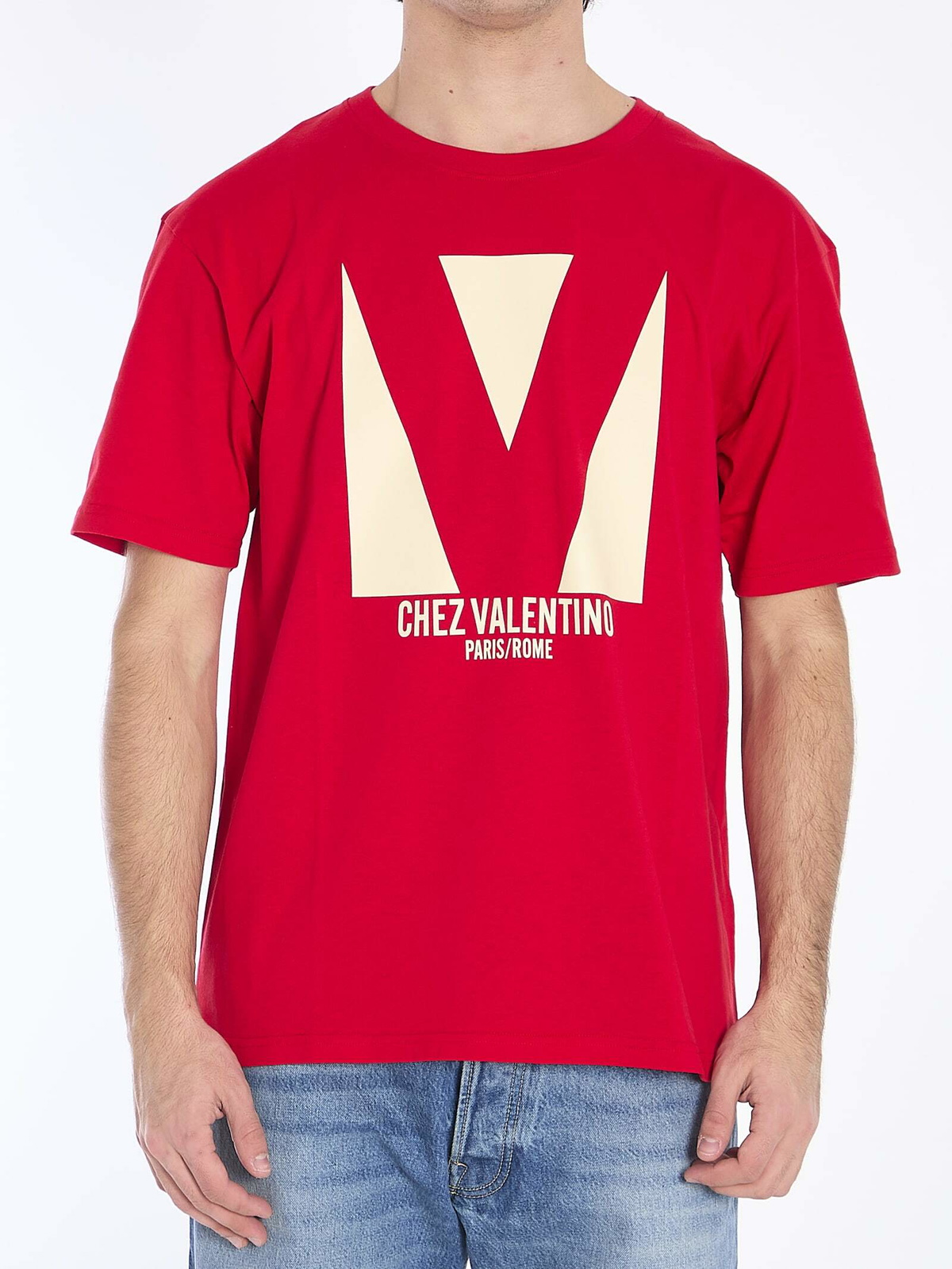 【Valentino Garavani】 Chez Valentino printed t-shirt 25712671_58464512_600.jpg