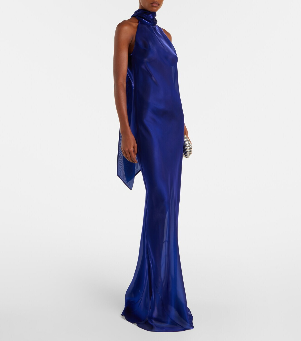 Galvan Sienna semi-sheer organza gown
