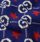 Gucci - Logo-Intarsia Cotton Sweater - Blue