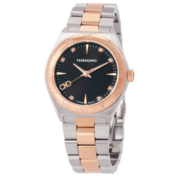 Photo: Ferragamo Vega Upper East Quartz Diamond Ladies Watch SFZB00524