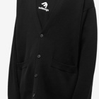 Balenciaga Men's Tonal All Over Logo Cardigan in Black/Black
