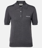 Miu Miu Logo wool polo sweater