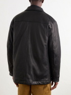COMME DES GARÇONS HOMME - Padded Oiled-Leather Jacket - Black