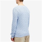 Polo Ralph Lauren Men's Cotton Cable Crew Jumper in Blue Hyacinth