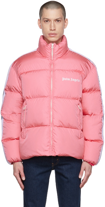 Photo: Palm Angels Pink Classic Track Down Jacket