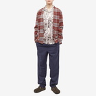 A Kind of Guise Men's Kohaku Cardigan in Rusty Rose Check