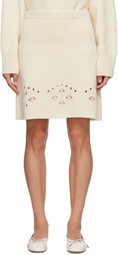 Chloé Beige Rib Miniskirt