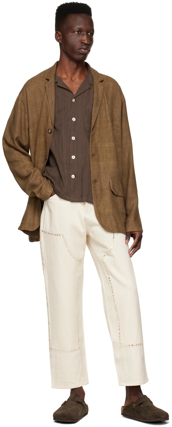 Brown Bagru Cotton Blazer