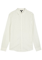 Paige Peters Striped Linen-blend Shirt Ecru