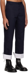 K.NGSLEY Navy Diran Denim Trousers