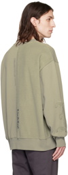 Izzue Khaki Embroidered Patch Sweatshirt