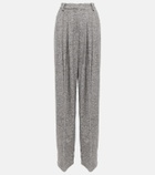 Magda Butrym - Herringbone high-rise wide-leg pants