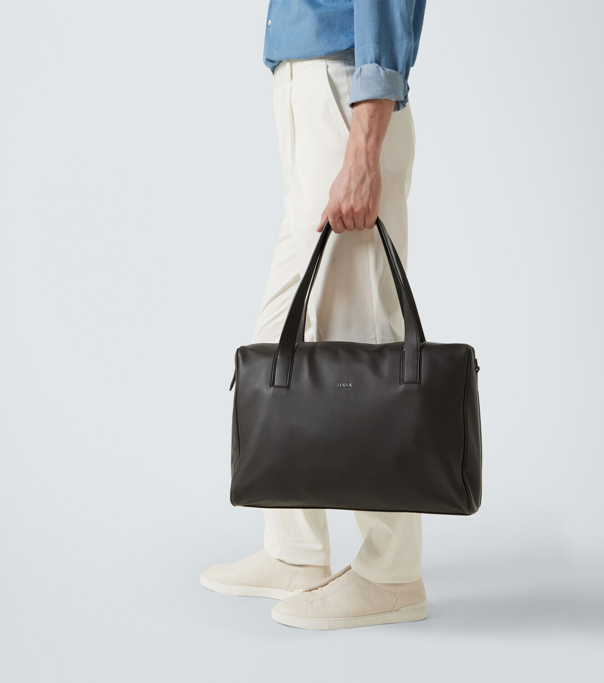 Zegna Leather duffel bag