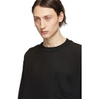 Song for the Mute Black Cropped Raw Sweater