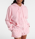 Hunza G Logo cotton terry zip-up hoodie