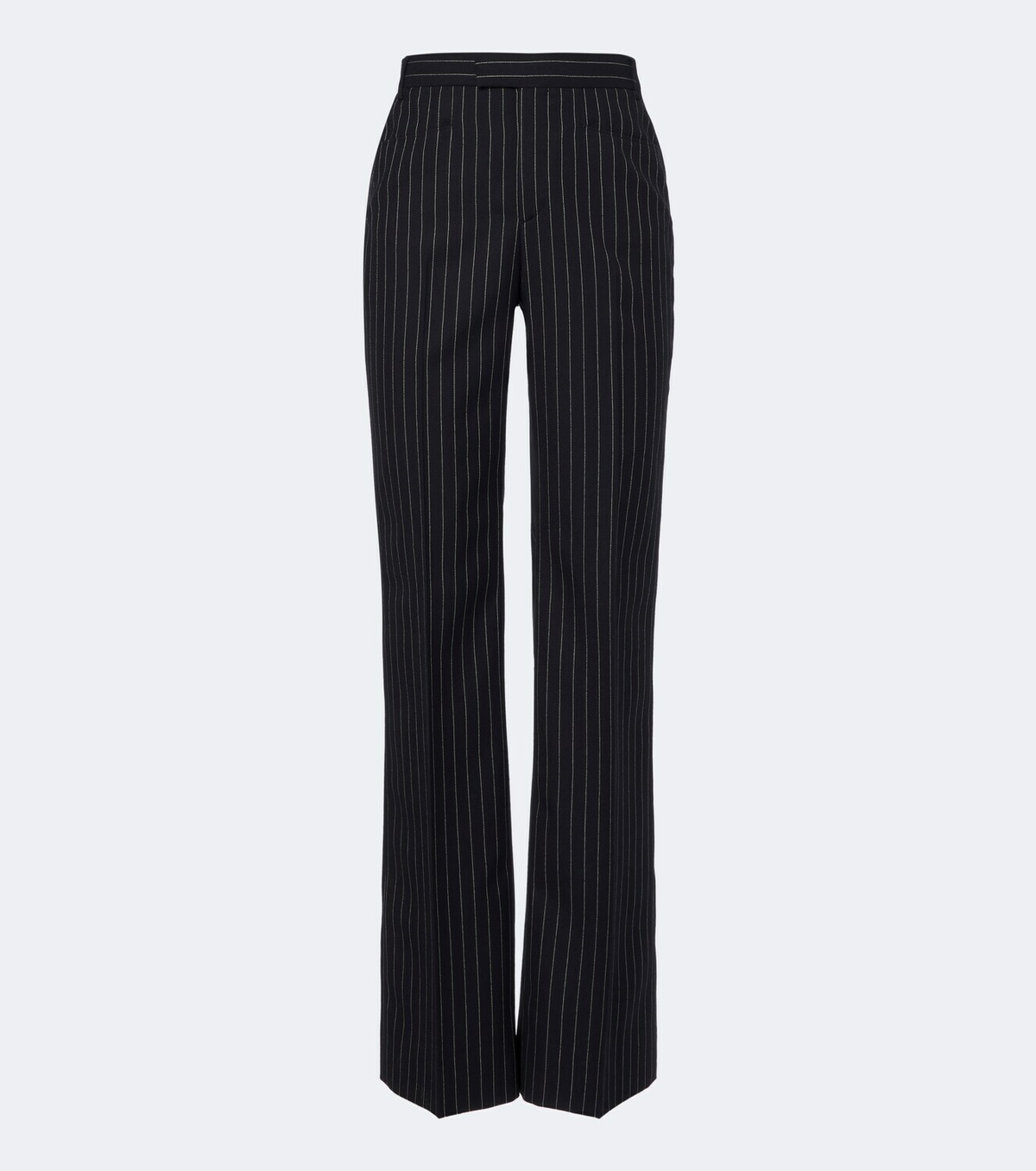 Gucci Pinstripe wool and silk straight pants