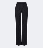 Gucci Pinstripe wool and silk straight pants