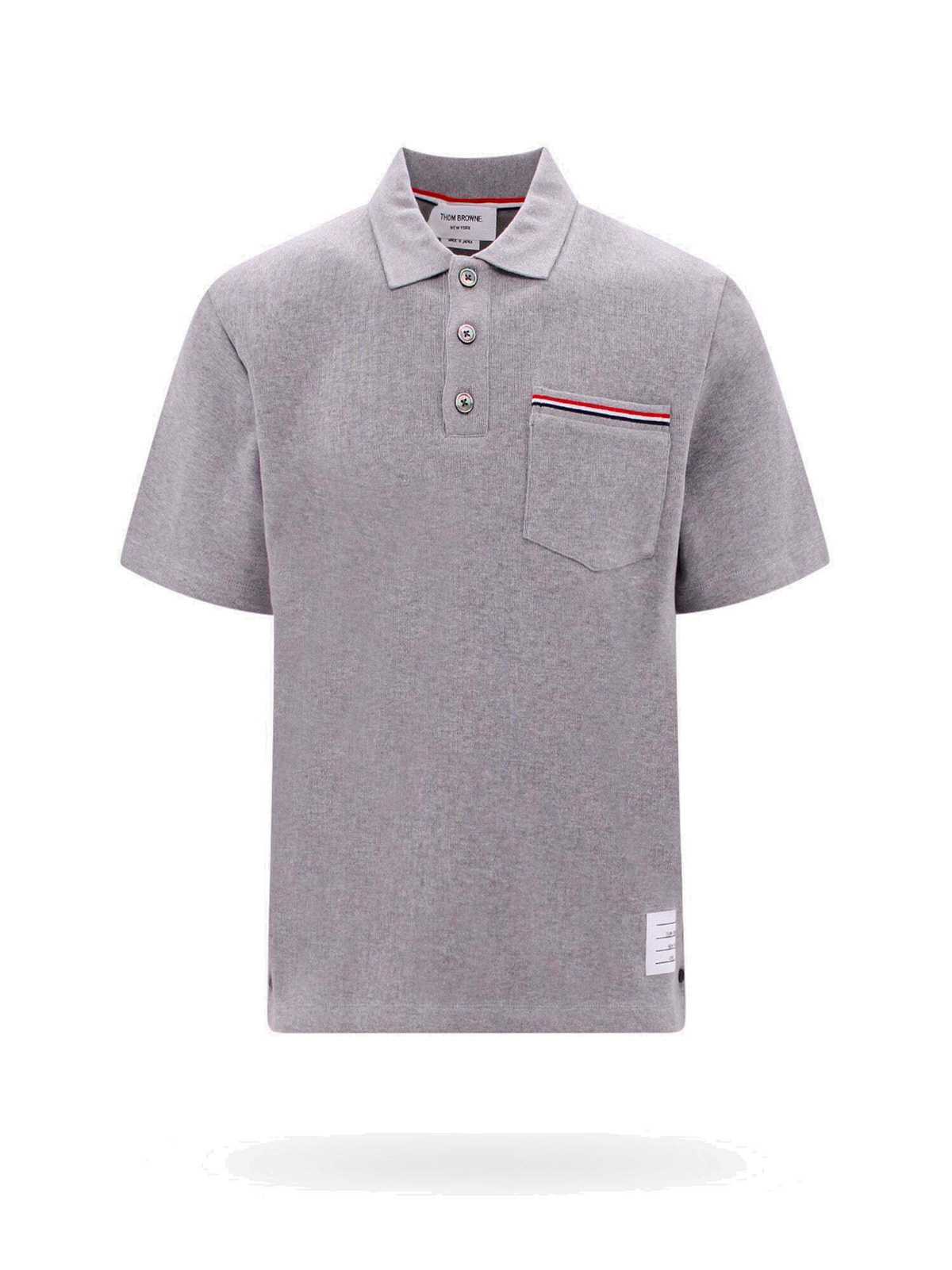 Tシャツ・カットソー THOM BROWNE Woman Polo Shirt Grey FKP053A035 035 THOM BROWNE: Polo shirt woman - Grey | Thom Browne polo