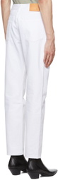 Recto White Straight-Leg Jeans