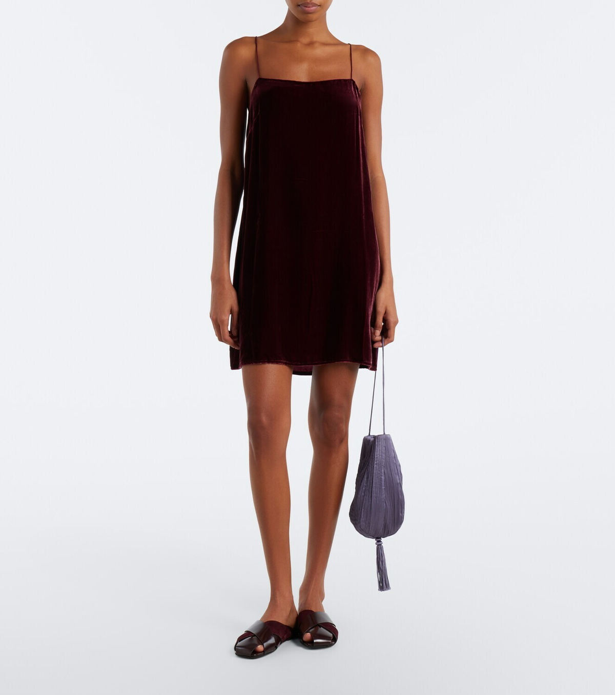 Asceno Forio velvet minidress