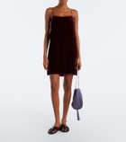 Asceno Forio velvet minidress