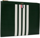 Thom Browne Green Medium 4-Bar Document Holder