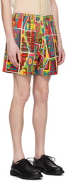 Bode Multicolor New England Mosaic Shorts