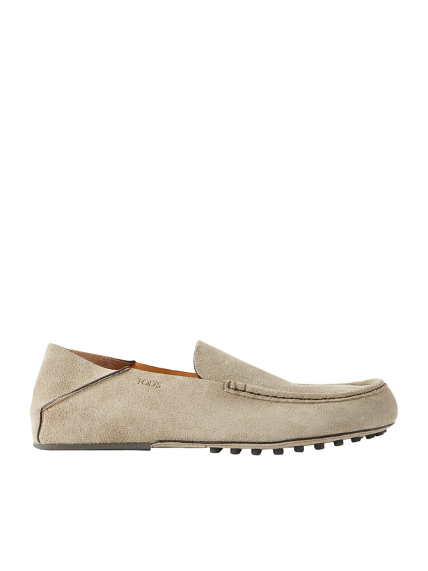 Photo: Tod's - Gommino Suede Loafers - Neutrals