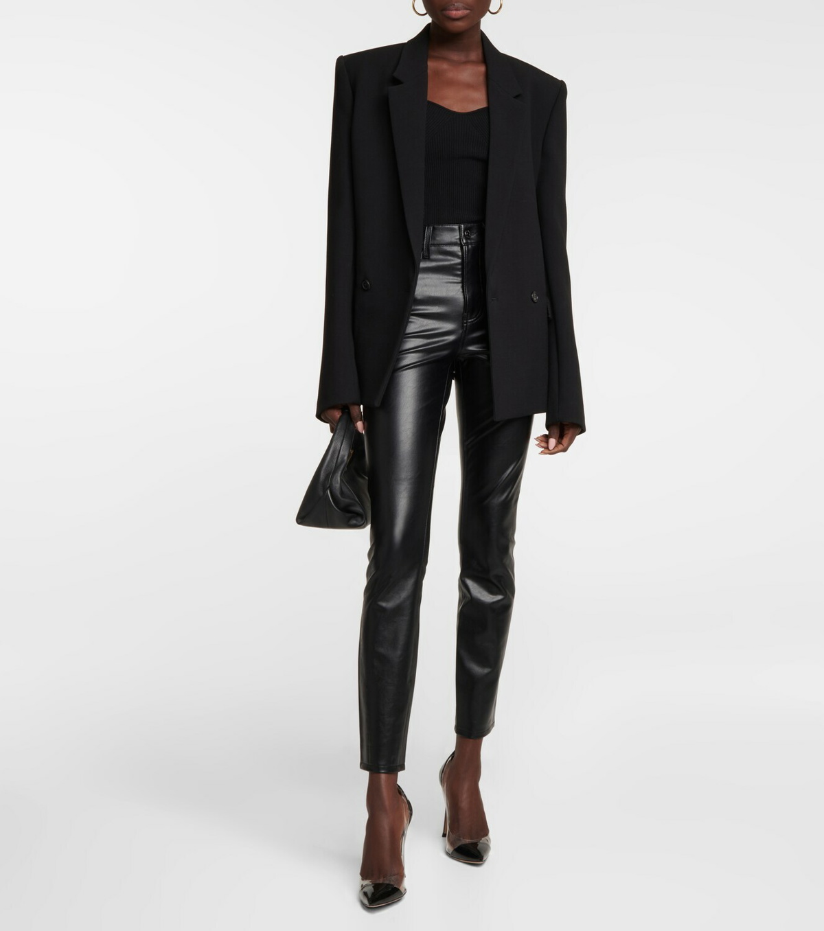 Veronica Beard Maera high-rise skinny faux leather pants Veronica Beard