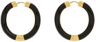 Charlotte Chesnais SSENSE Exclusive Gold & Black Wave Earrings
