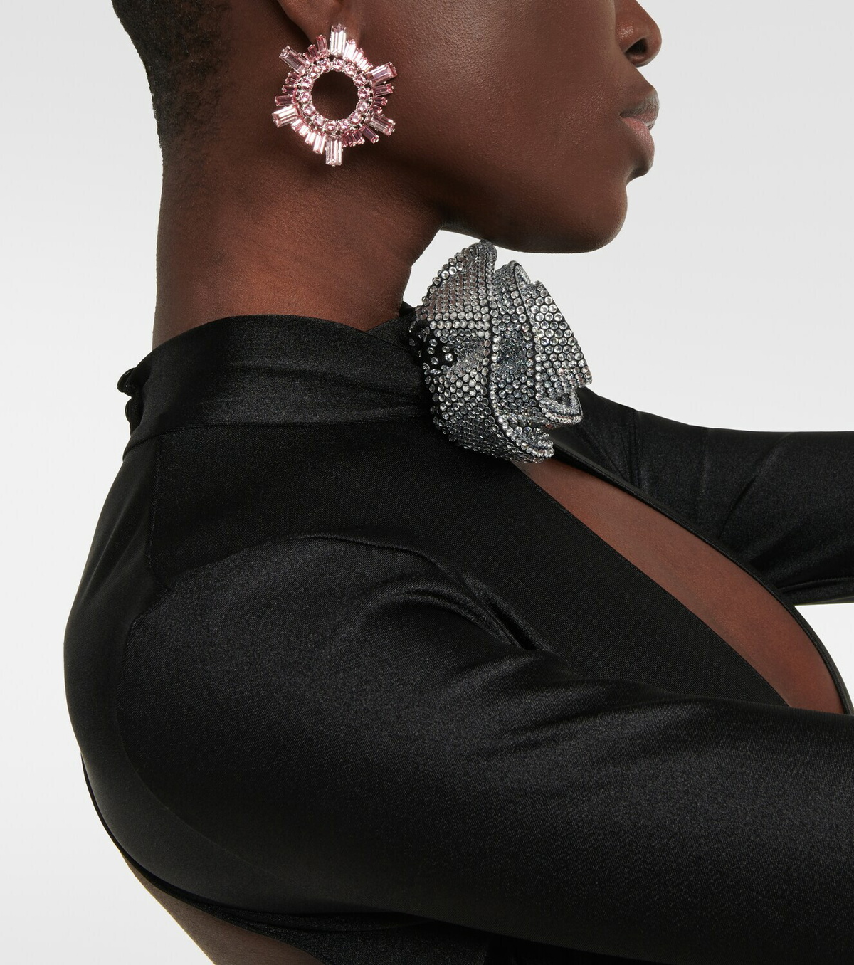 Amina Muaddi - Begum Mini crystal-embellished earrings