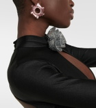 Amina Muaddi - Begum Mini crystal-embellished earrings