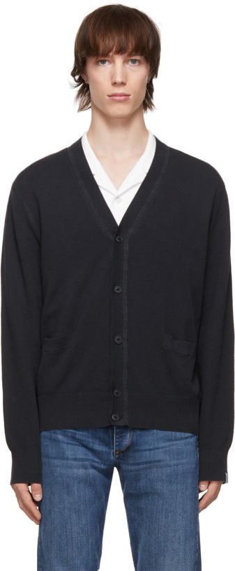 Photo: rag & bone Black Hemp Piqué Cardigan