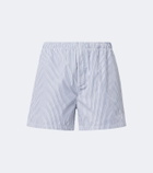 Saint Laurent Cassandre striped cotton poplin boxers