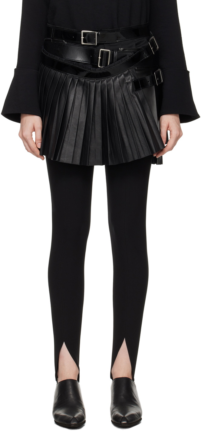 Junya Watanabe Black Layered Miniskirt