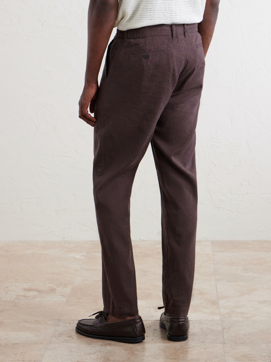 Onia - Straight-Leg Linen-Blend Trousers - Brown