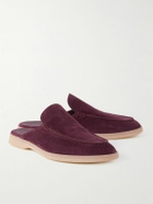 Loro Piana - Babouche Walk Suede Backless Loafer - Burgundy