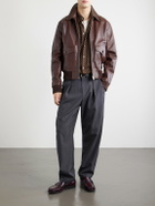 A.P.C. - Gael Leather Jacket - Brown