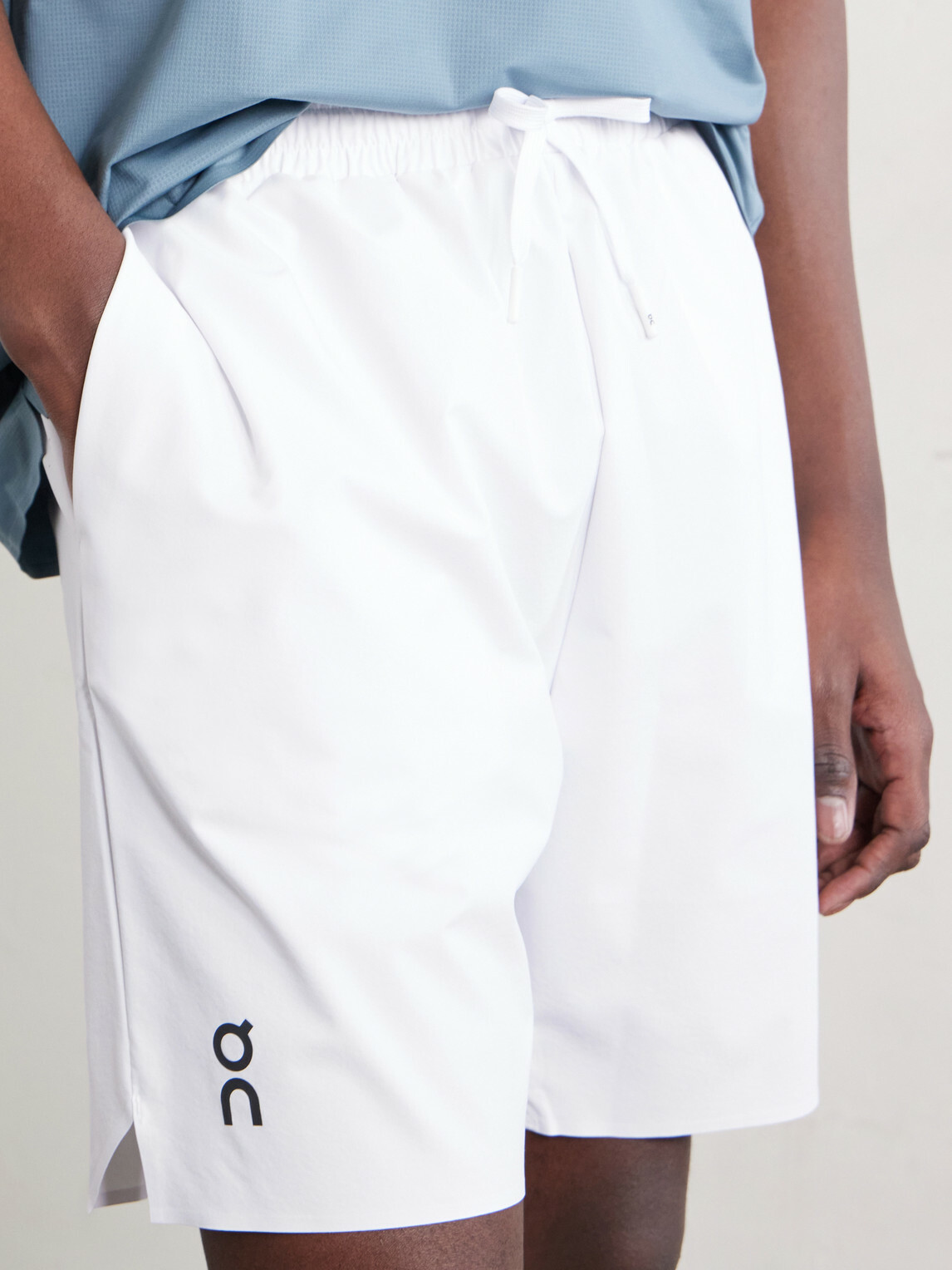 On - Court Straight-Leg Recycled-Shell Tennis Shorts - White