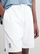 On - Court Straight-Leg Recycled-Shell Tennis Shorts - White