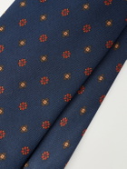 Rubinacci - 8cm Printed Silk-Twill Tie - Blue