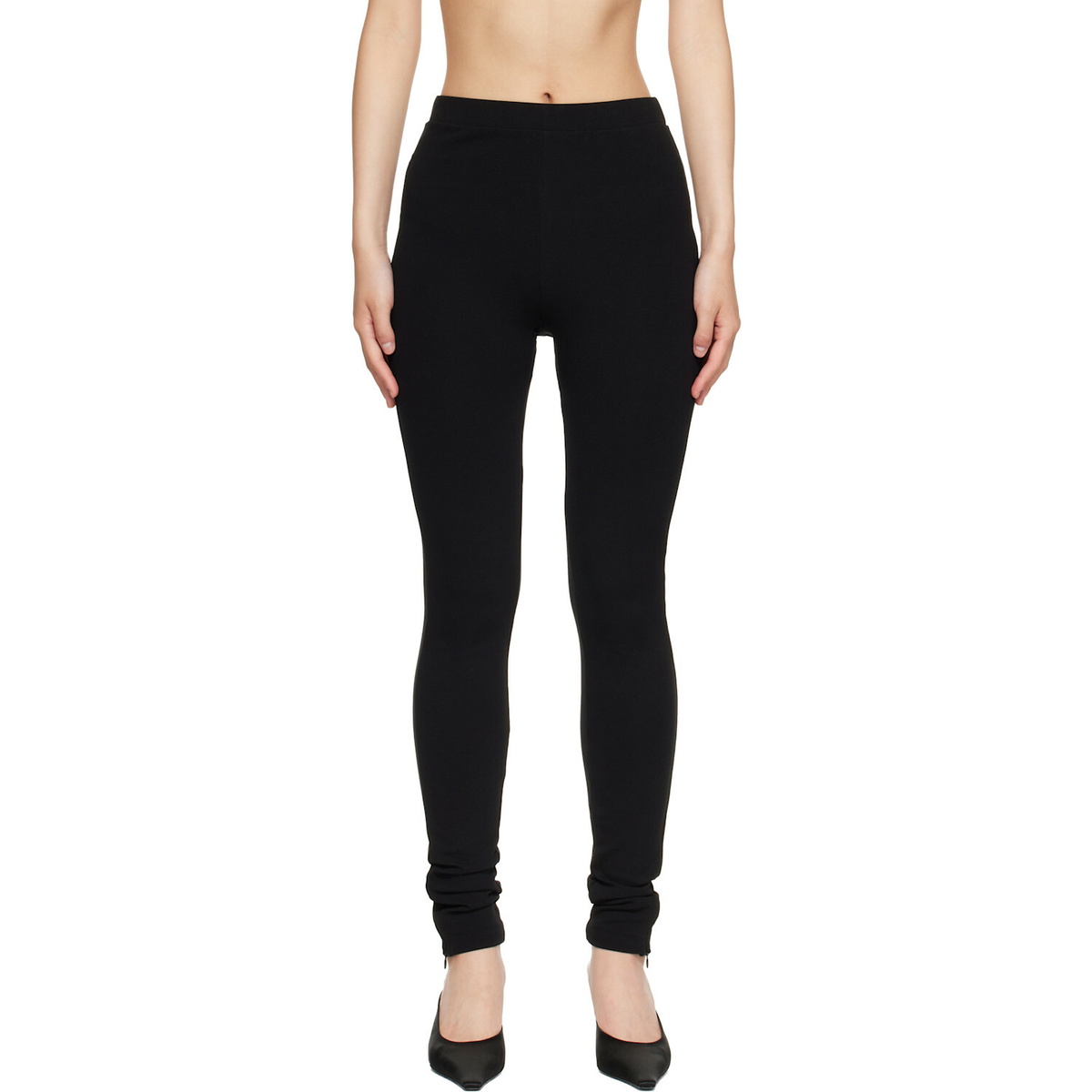 TOTEME Black Zip Leggings