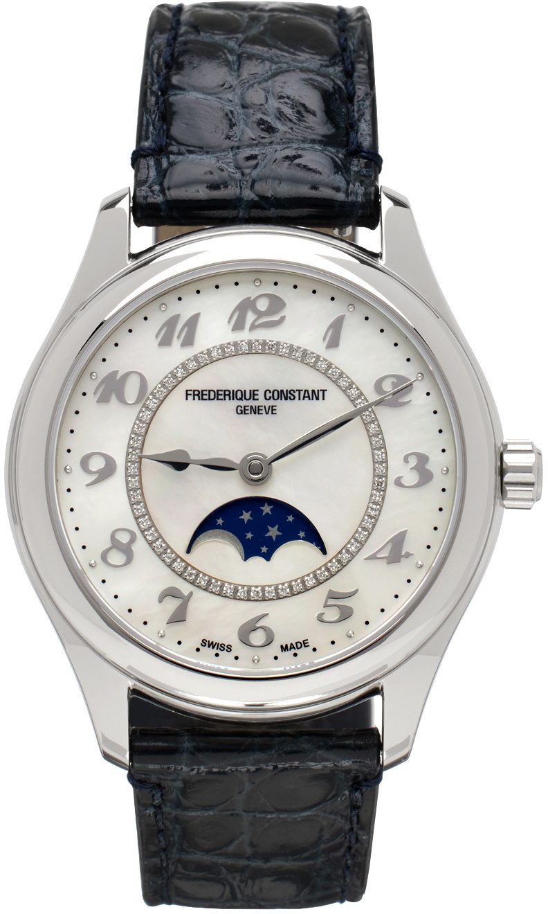 Frédérique Constant Silver & Navy Highlife COSC Automatic Watch