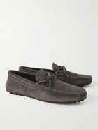 Tod's - Gommino Suede Driving Shoes - Gray